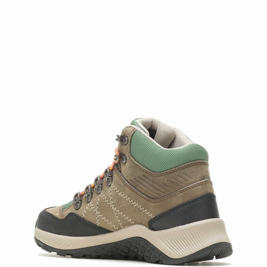 Grey Green Wolverine Luton Waterproof Women Hiking Boots | SUS3472GL