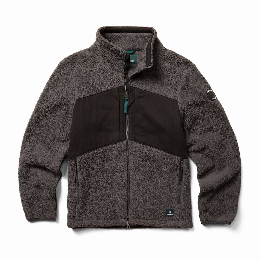 Grey Wolverine Alta Fleece Men Jackets | YAF7259KB