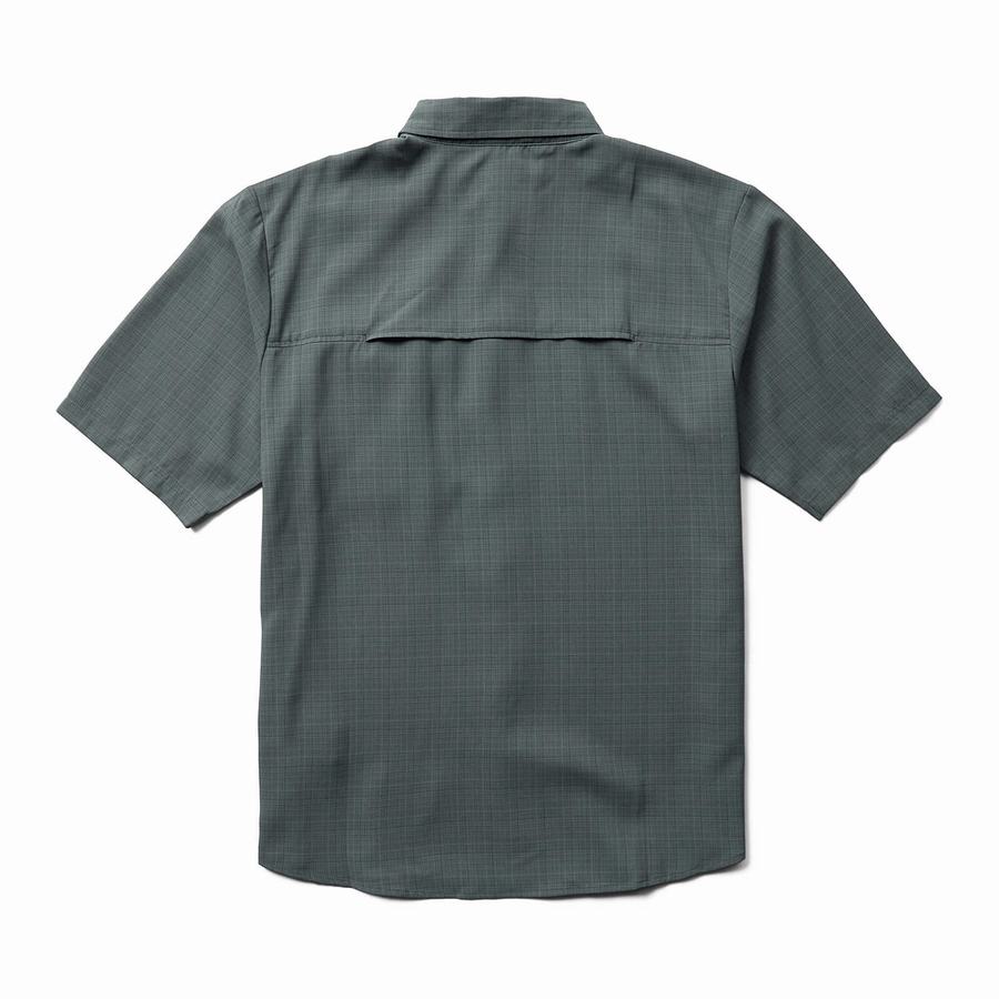 Grey Wolverine Driver Short Sleeve LW Men Shirts | FQY262CG