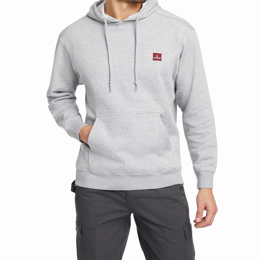 Light Grey Wolverine Midweight Pullover Men Hoodie | PGP6685YH