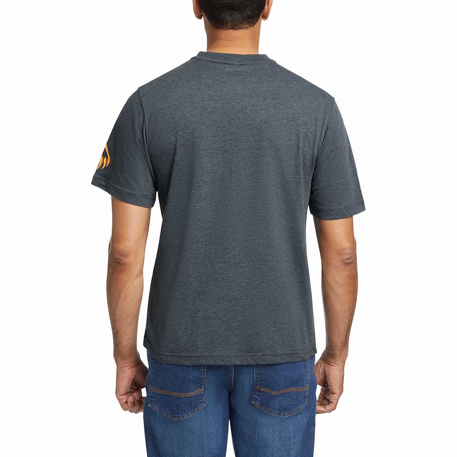 Navy Orange Wolverine Modern Fit Short Sleeve Graphic Tee Men T Shirts | RHQ3460TS