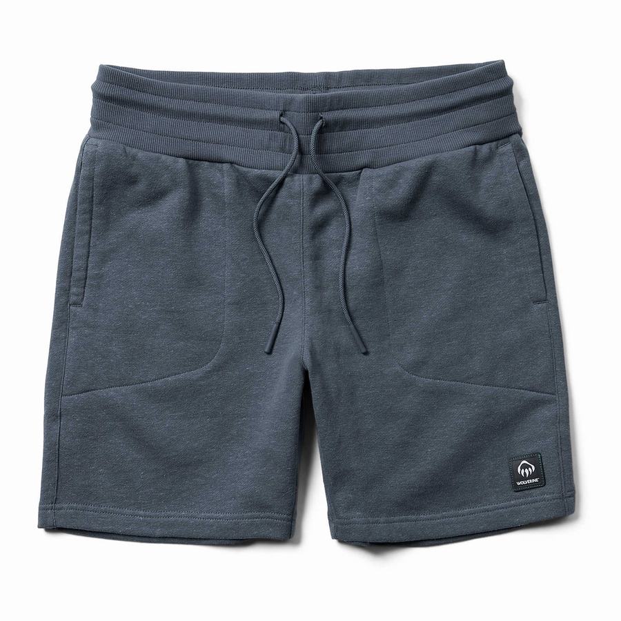 Navy Wolverine Hemp Men Shorts | LHN9718ZV