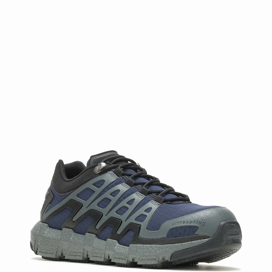 Navy Wolverine Rev Vent UltraSpring™ DuraShocks® CarbonMAX® Men Work Shoes | ZAL8939VA