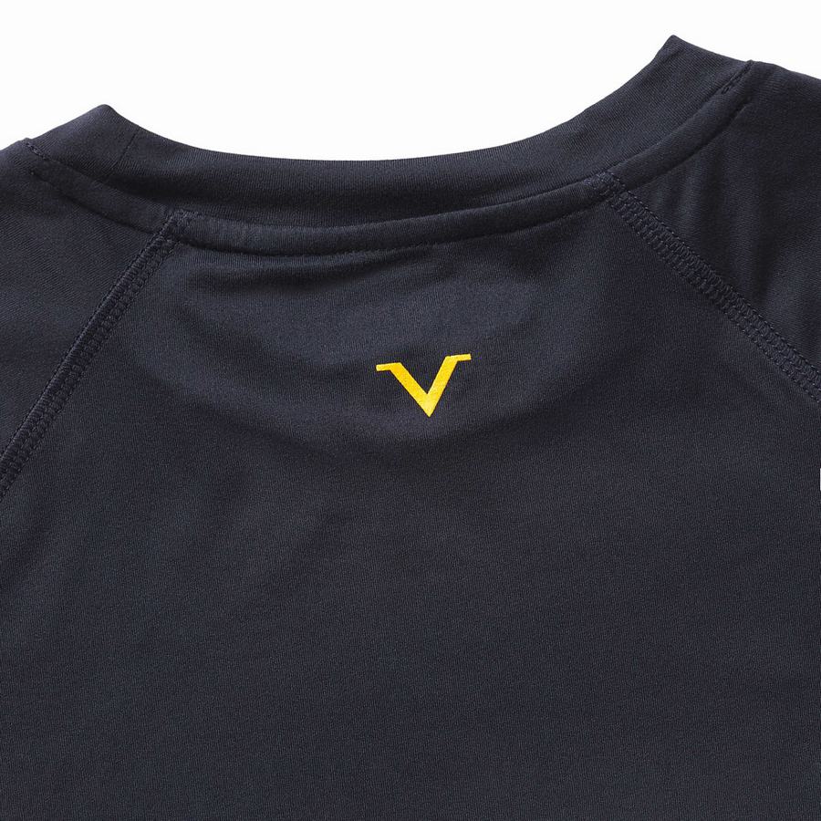 Navy Wolverine x Valiant University of Michigan Sun-Stop Eco Short Sleeve Tee Men T Shirts | AFT372HJ