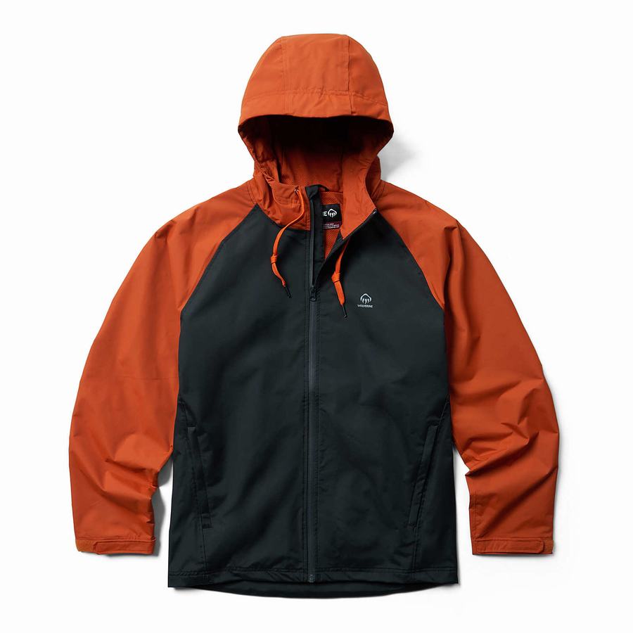 Orange Black Wolverine I-90 Rain Men Jackets | ZFA8563JX