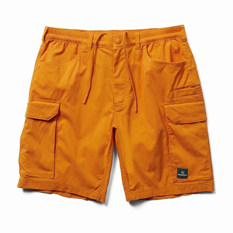 Orange Wolverine Douglas Cargo Men Shorts | SZQ8014ZK