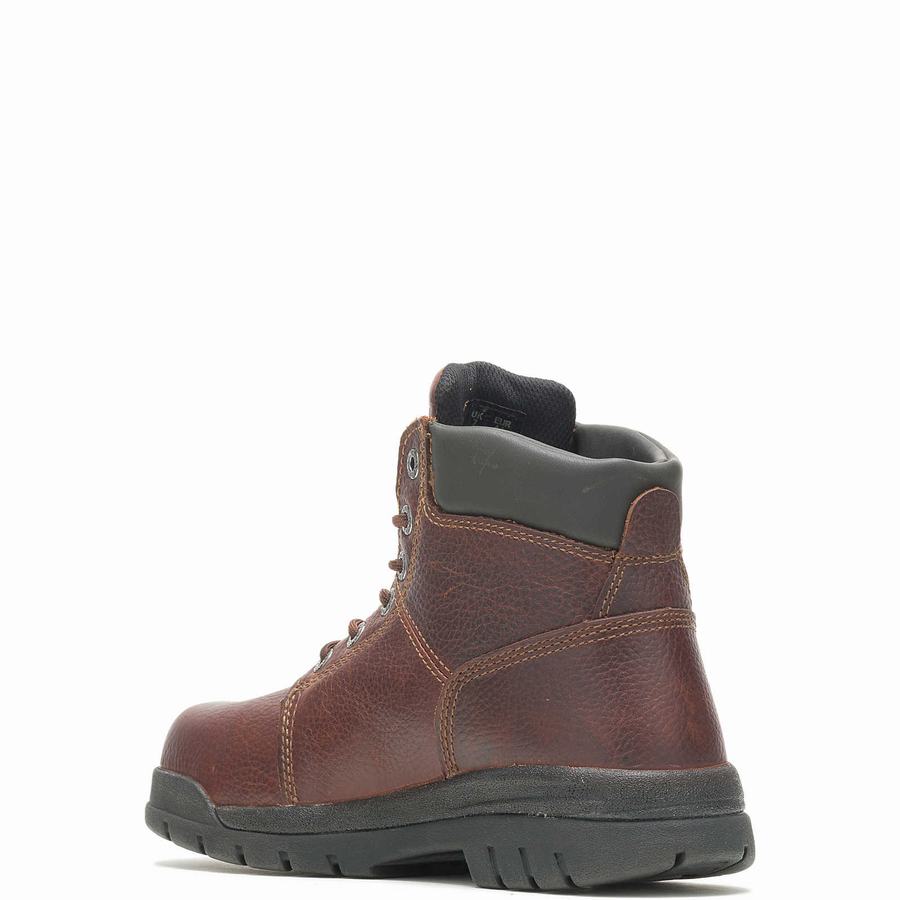 Red Brown Wolverine Marquette Steel-Toe 6