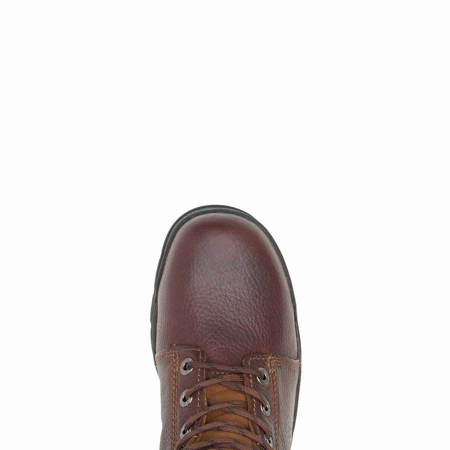 Red Brown Wolverine Marquette Steel-Toe 6