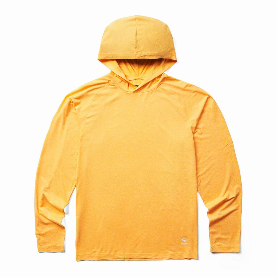 Yellow Wolverine Sun-Stop Pullover Men Hoodie | JZR4310YD